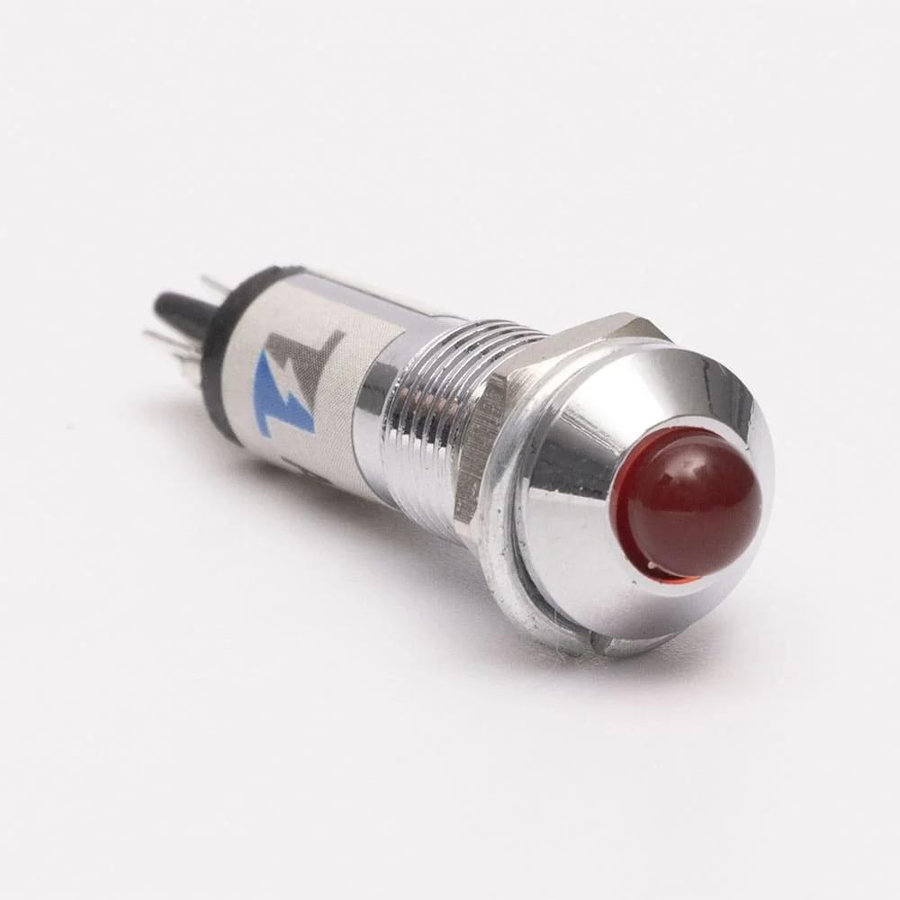 Светодиодный индикатор металлический AD22B-8 220V AC, красный