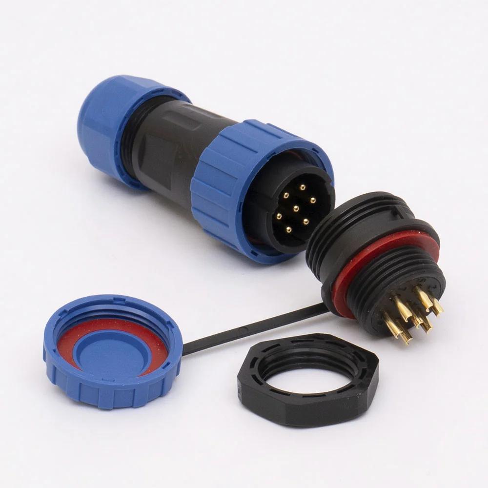 Соединитель влагозащищенный SP-20 7pin TAKEL