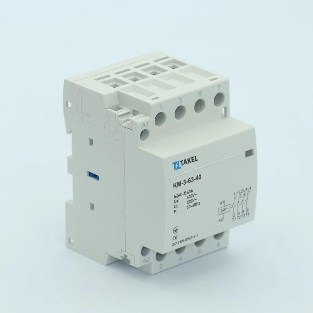 Контактор модульный КМ-3-63-40 63А 4НО 24В AC TAKEL