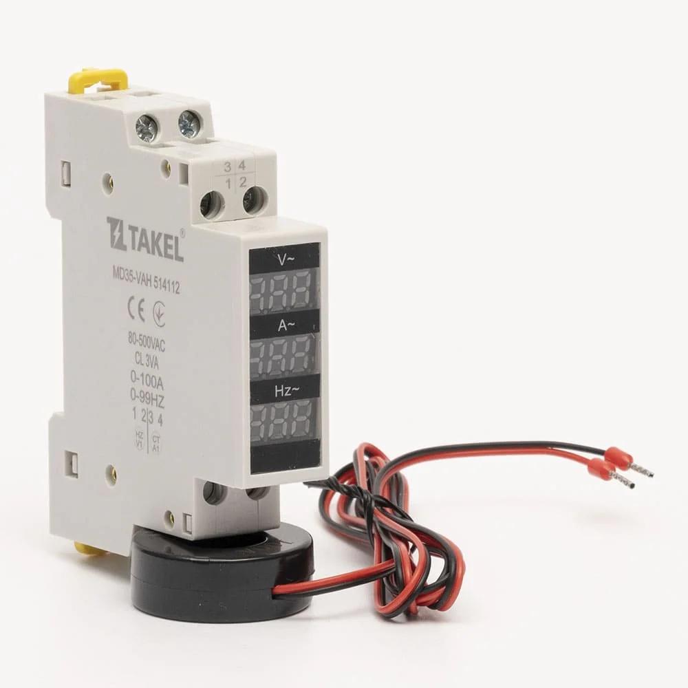 Измеритель 3 в 1 MD35-VAH (AC 80-500V, 0-100A, 0-99Гц) TAKEL