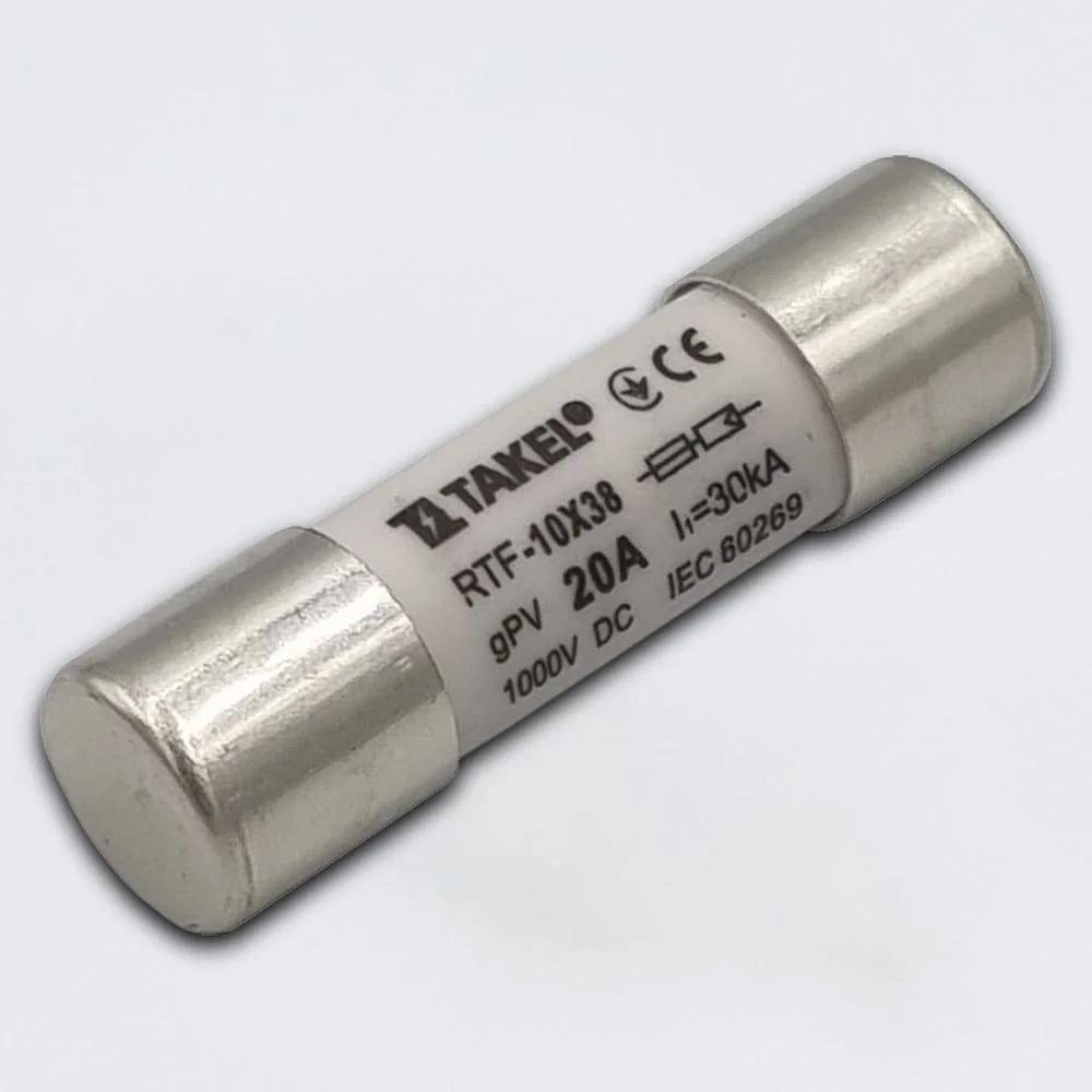 Плавка вставка запобіжника RTF 10х38 20А 1000V DC 30kA TAKEL