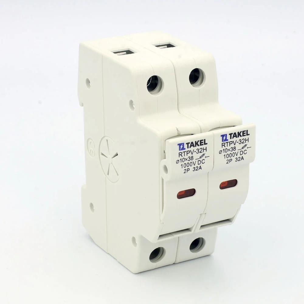 Держатель предохранителя RTPV-32H 10x38 2P 32A DC 1000V TAKEL