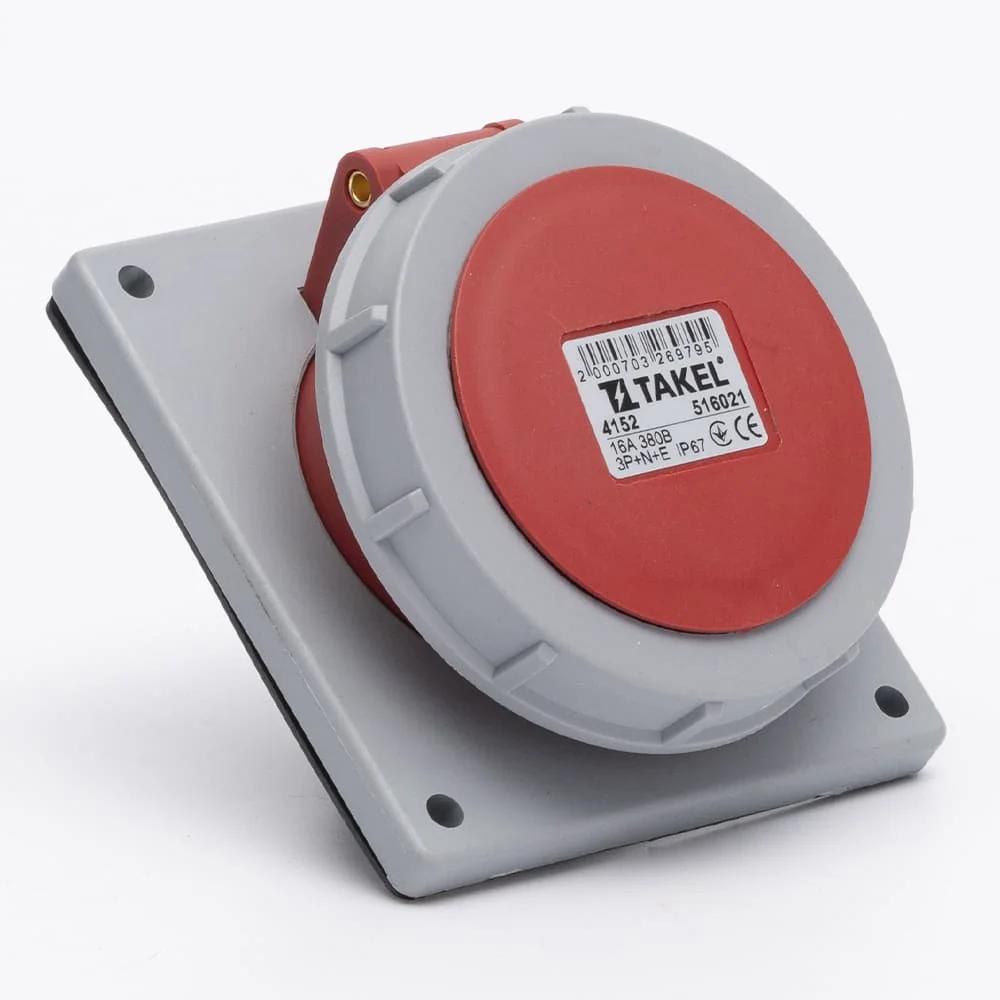 Розетка стаціонарна внутрішня 4152 16А 380В 3Р+N+Е IP67 Argent TAKEL
