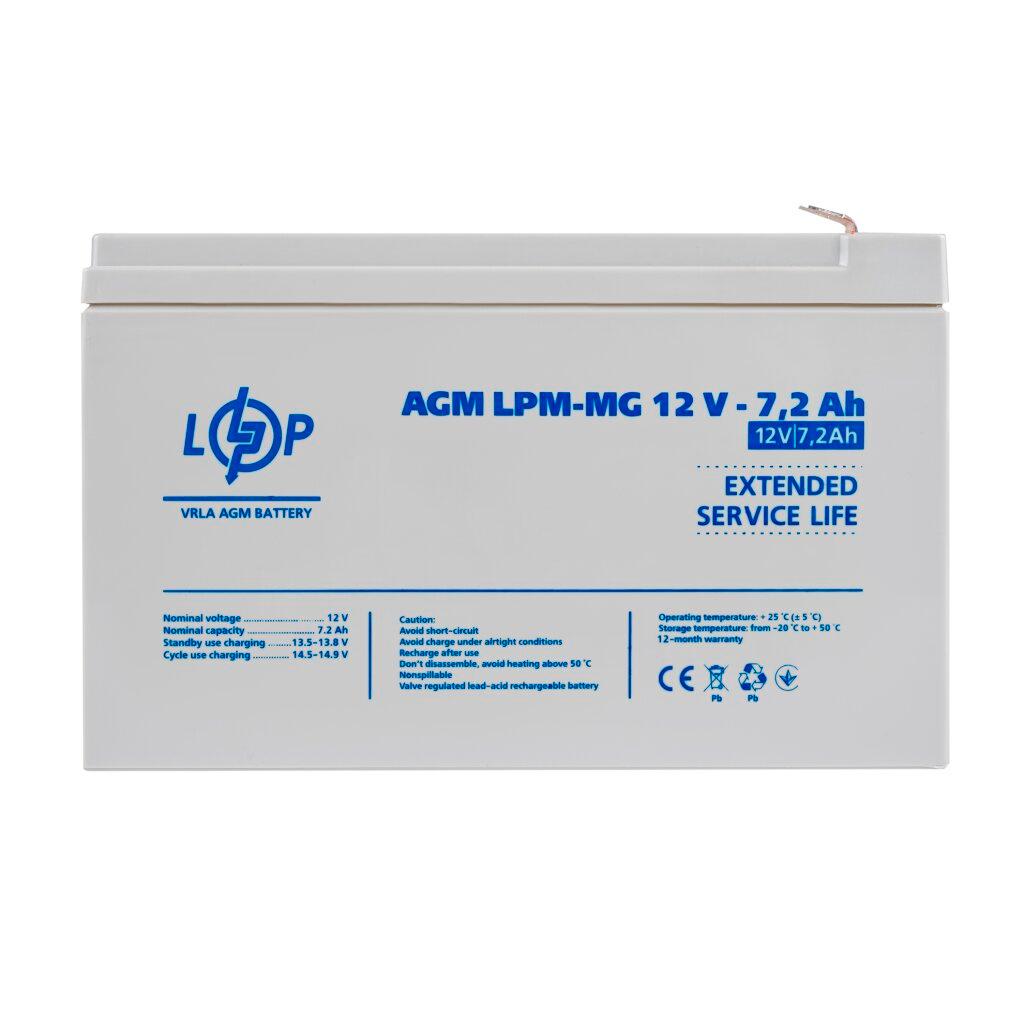 Аккумулятор мультигелевый LPM-MG 12V - 7.2 Ач
