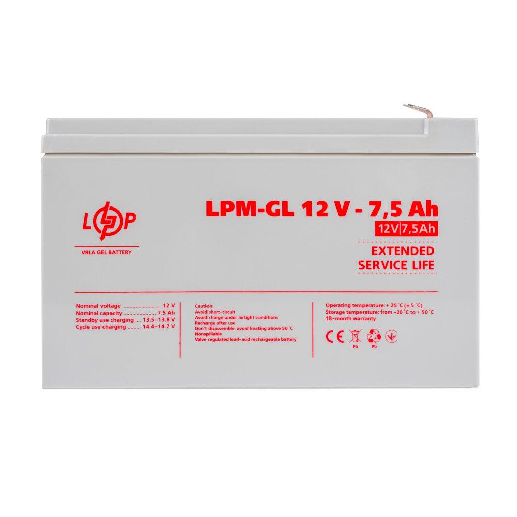 Гелевый аккумулятор LPM-GL 12V - 7.5 Ач
