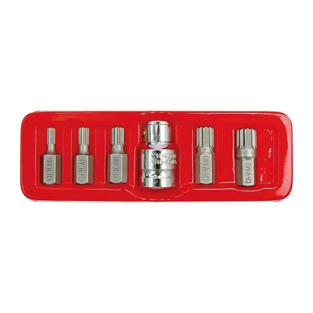 Набор насадок отверточных VOREL 1/2 SPLINE M5-12 6 шт