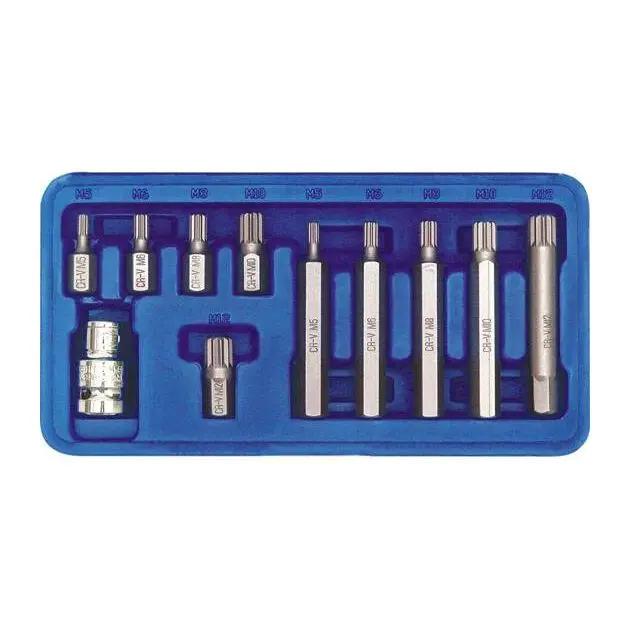 Набір насадок викруткових VOREL 1/2" SPLINE M5-M12 11 шт