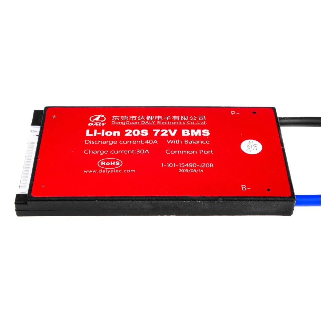 BMS плата Li-ion 72V 20S Dis 40A Ch 30A