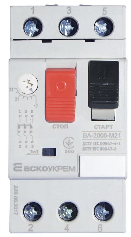 Автоматический выключатель защиты двигателя УКРЕМ ВА-2005 М21