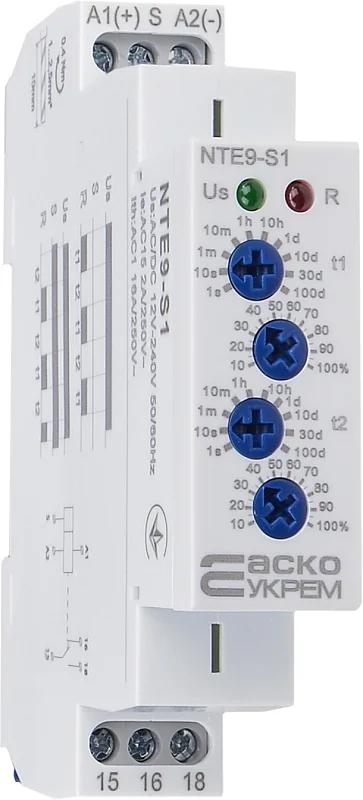 Реле часу асиметричного циклу NTE9-S1 AC/DC 12-240V