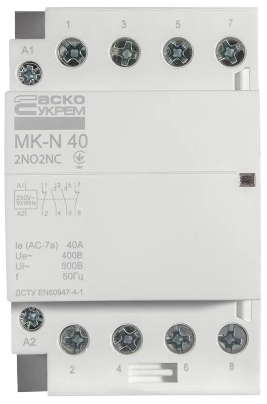 Модульний контактор MK-N 4P 40A 2NO2NC 220V