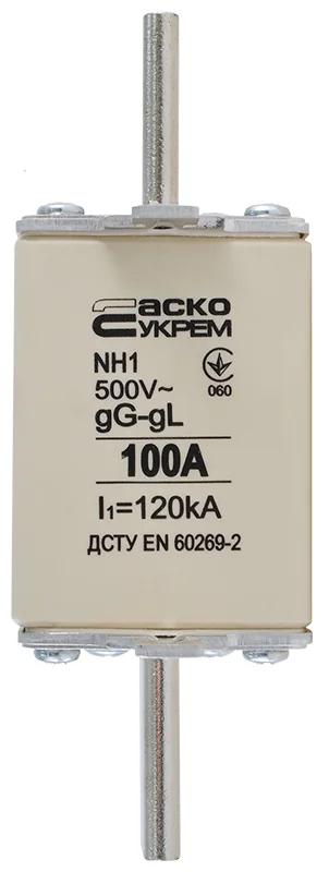 Запобіжник ножовий з плавкою вставкою NH1 100A gG
