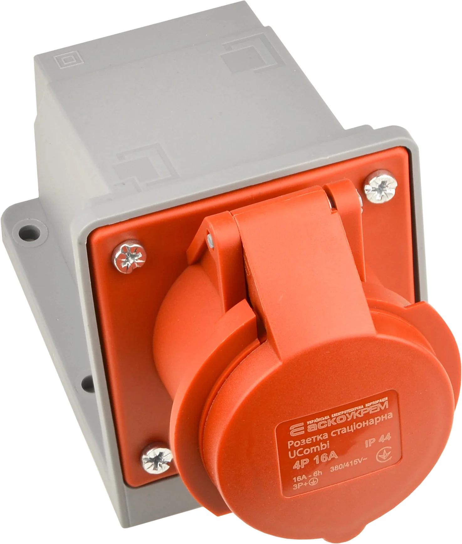 Розетка стаціонарна серії UСombi 4P 16A IP 44