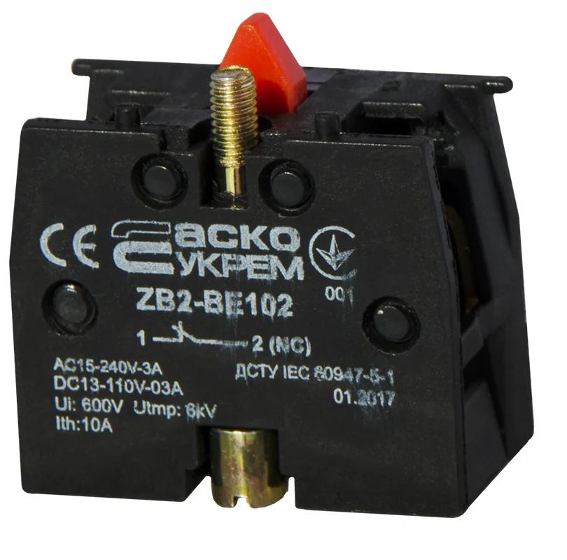 ZB2-BE102 NС Контакт до кнопок ХB2 -> ZB2-BE102 NC Контакт для кнопок XB2