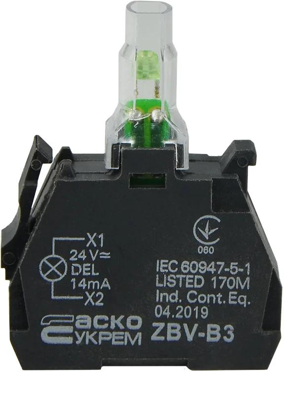 ZBV-B3 Блок для підсвіч. зелен. 24В для кнопок TB5