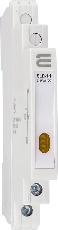 Модульний сигнальний індикатор 9mm 230V AC/DC SLD-1H жовтий