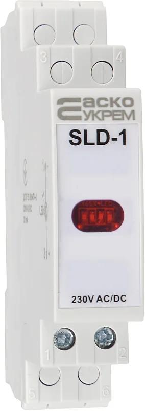 Модульний сигнальний індикатор 230V AC/DC SLD-1 червоний