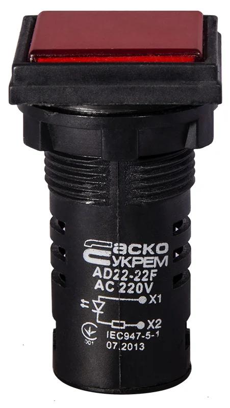 Сигнальная арматура AD22-22F красная 220V AC