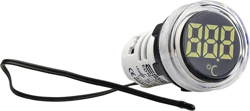 Круглый цифровой измеритель температуры ED16-22WD -25С - 150С (белый)