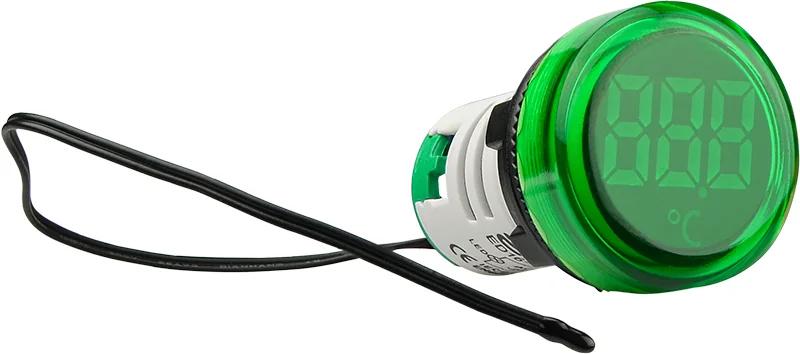 Круглый цифровой измеритель температуры ED16-22WD -25С - 150С (зеленый)