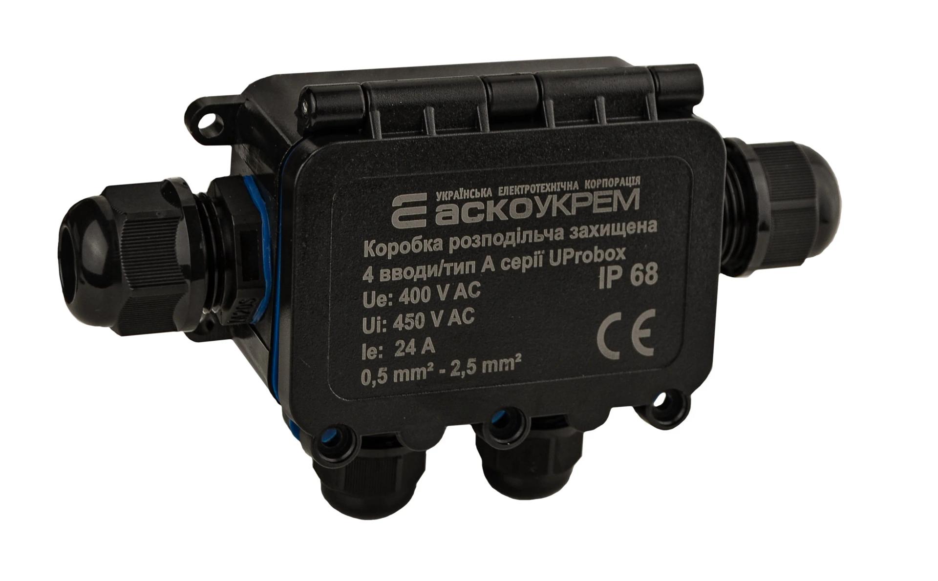 Распределительная коробка защищена, 4 ввода/тип А, IP68 серии UProbox