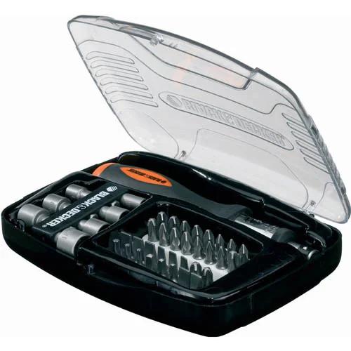 Набор насадок для отверток Black+Decker с держателем, 40 шт.