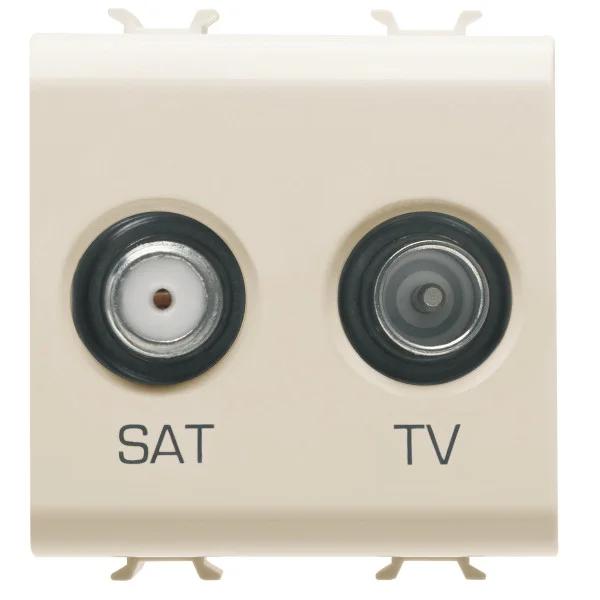 Розетка TV+SAT Chorusmart 2M слон. кістка GEWISS
