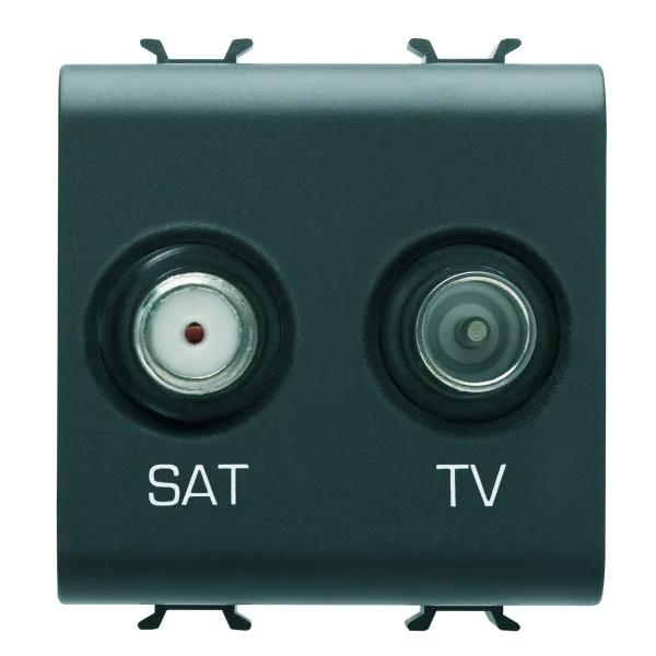 Розетка TV+SAT Chorusmart 2M черный GEWISS
