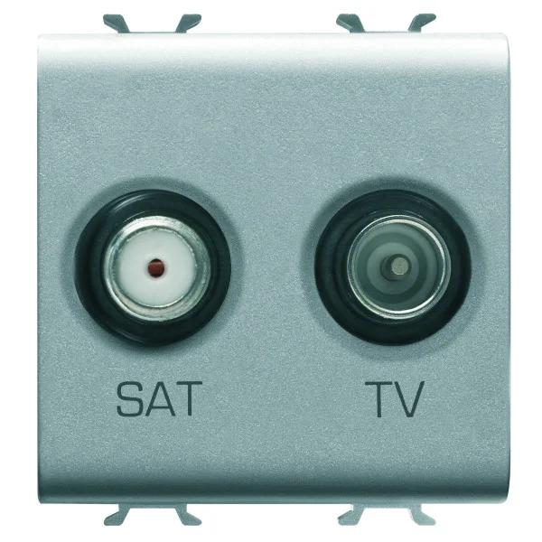 Розетка TV+SAT Chorusmart 2M титан GEWISS