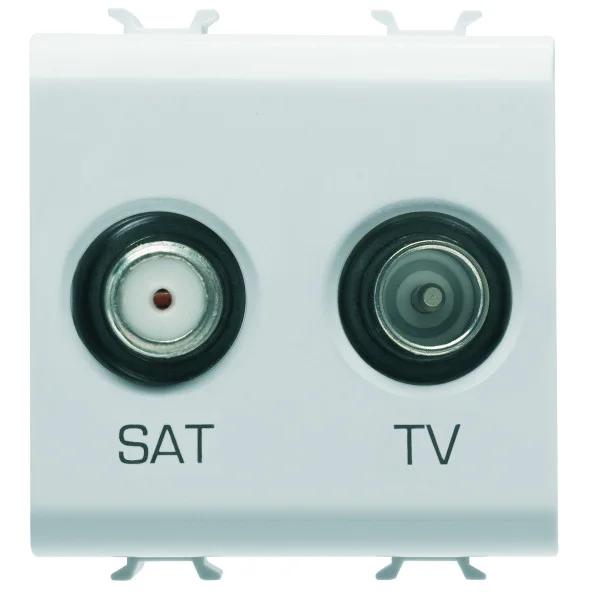 Розетка TV+SAT Chorusmart 2M сат.білий GEWISS