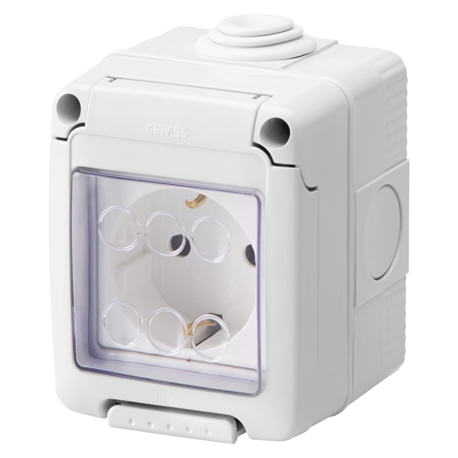 Розетка в зборі 27 COMBI SYSTEM 2P+E 16A IP55 сірий GEWISS