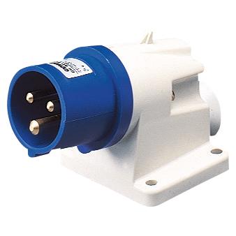 Вилка стаціонарна 90° IEC 309 HP IP44 2P+E 16A 230V 6H GEWISS