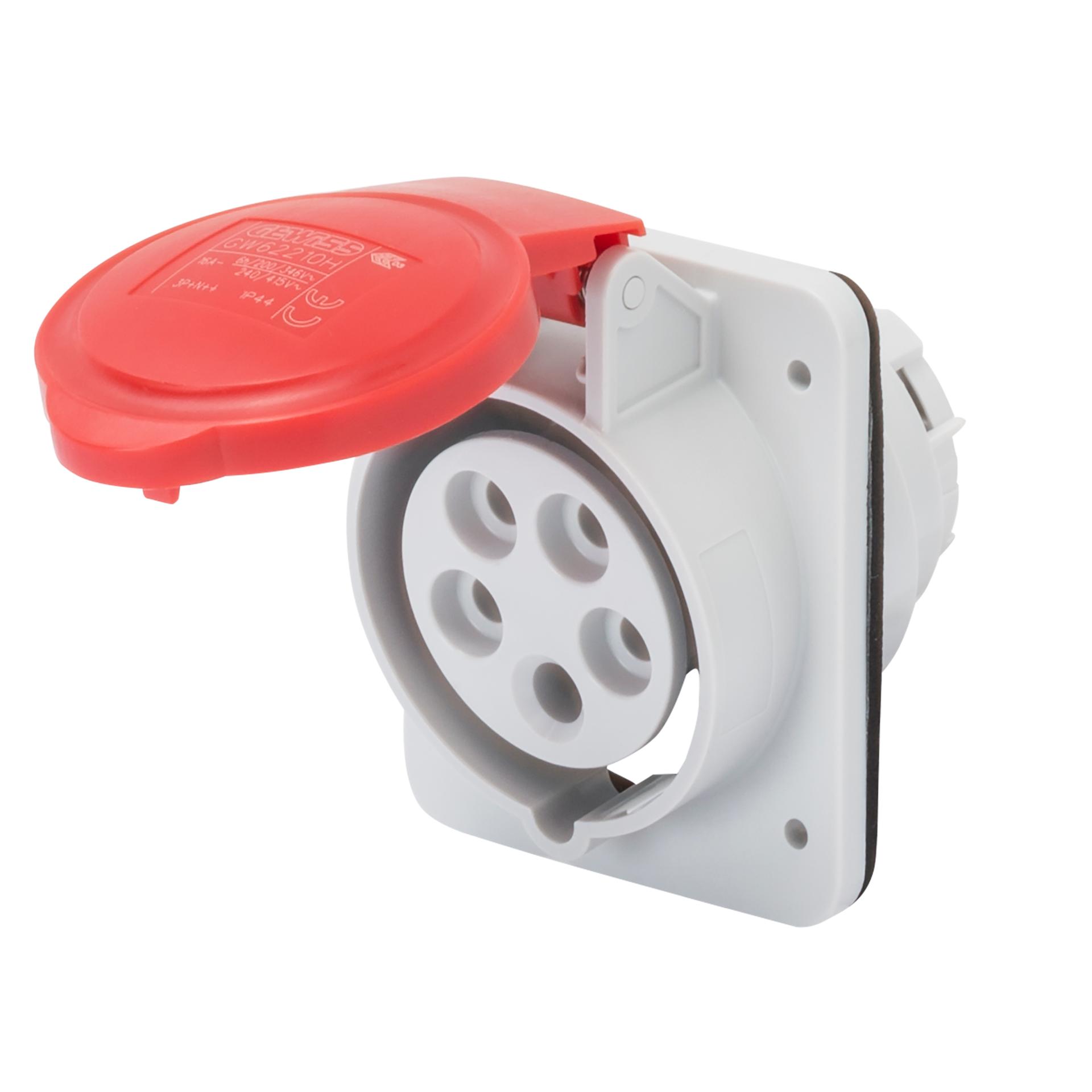 Розетка вбудована 10° IEC 309 HP IP44 3P+N+E 16A 400V 6H GEWISS