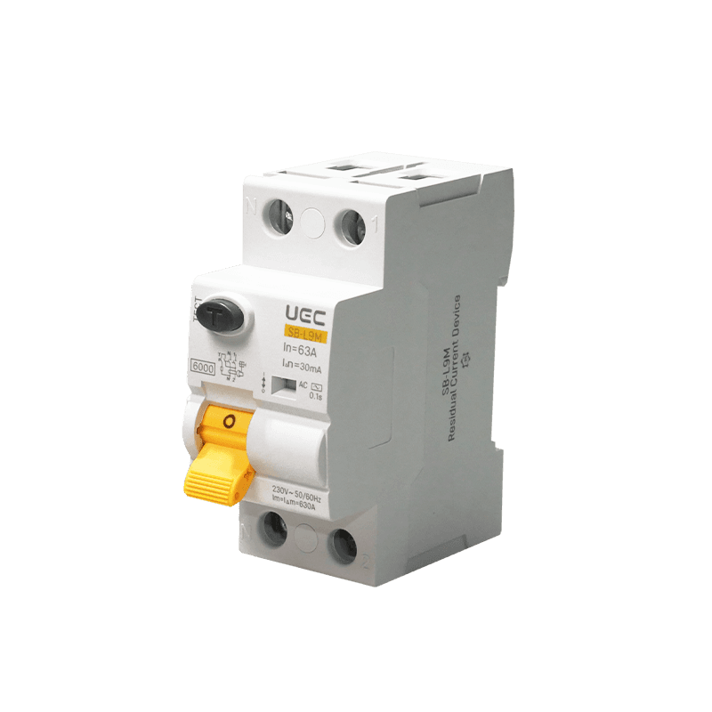 Пристрій захисного відключення SB-L9M 2P 63A 30mA Tип AC 6kA UEC