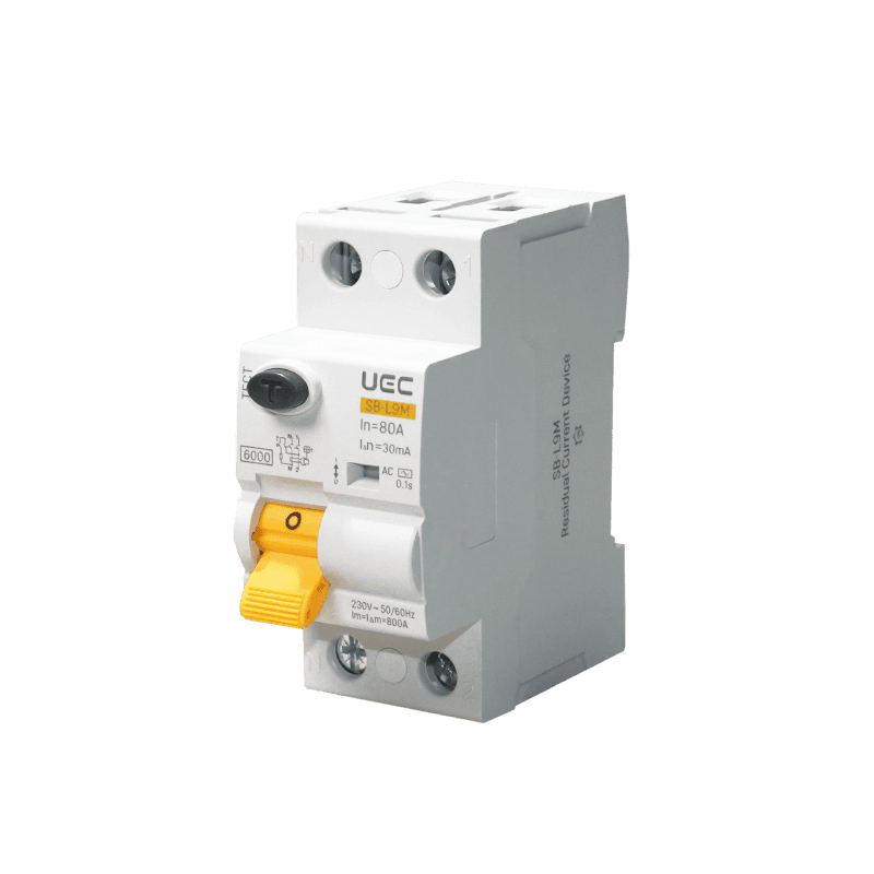 Устройство защитного отключения SB-L9M 2P 80A 30mA Тип AC 6kA UEC