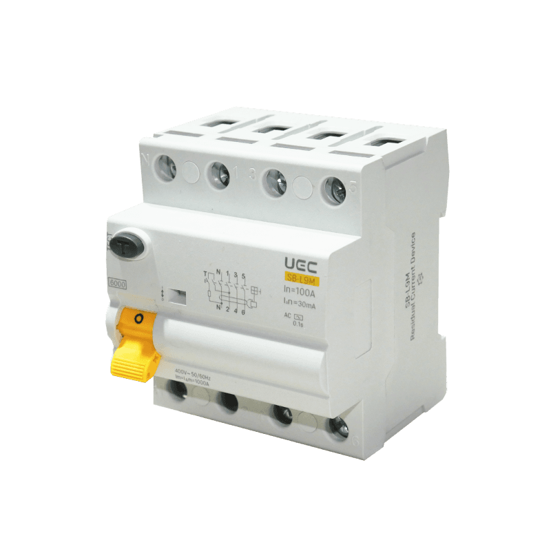 Устройство защитного отключения SB-L9M 4P 100A 30mA Тип AC 6kA UEC