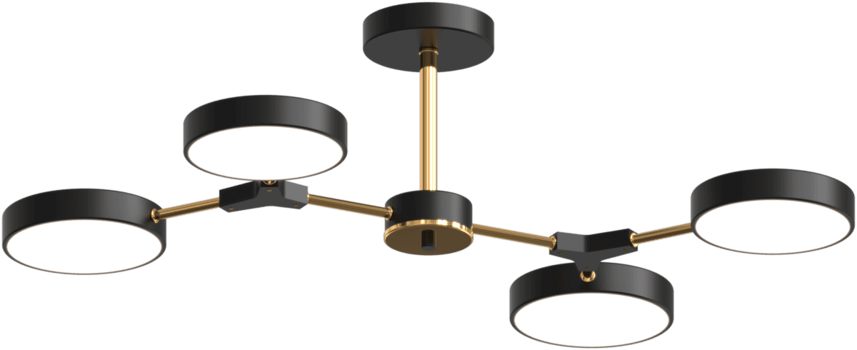 Светильник LED потолочный акриловый Sirius B X13246/4 BK+FGD черный
