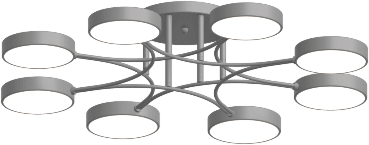 Светильник LED потолочный акриловый Sirius B X13266/8 серый