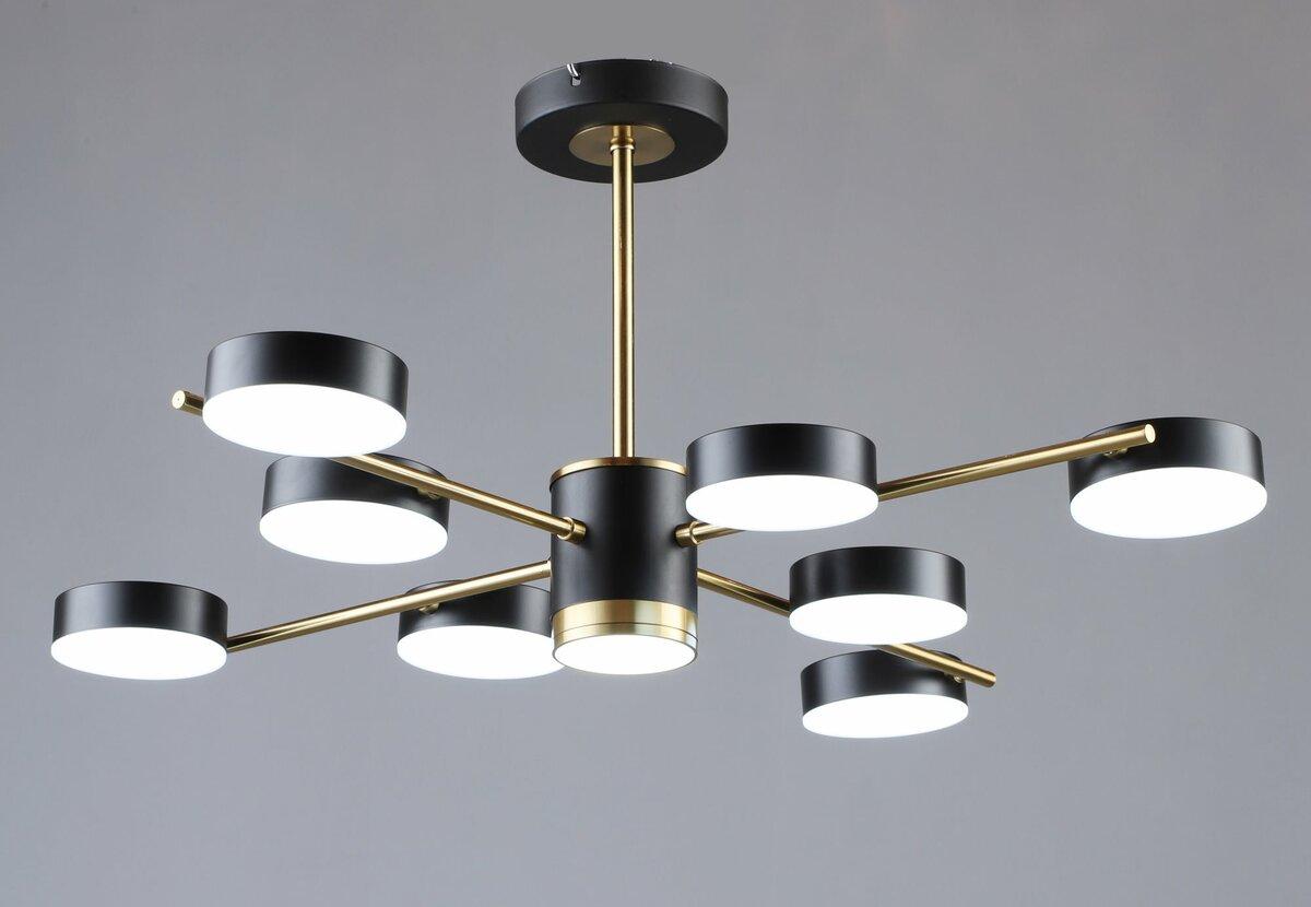 Светодиодная люстра в стиле Loft Sirius B N6369/8 COP+BK