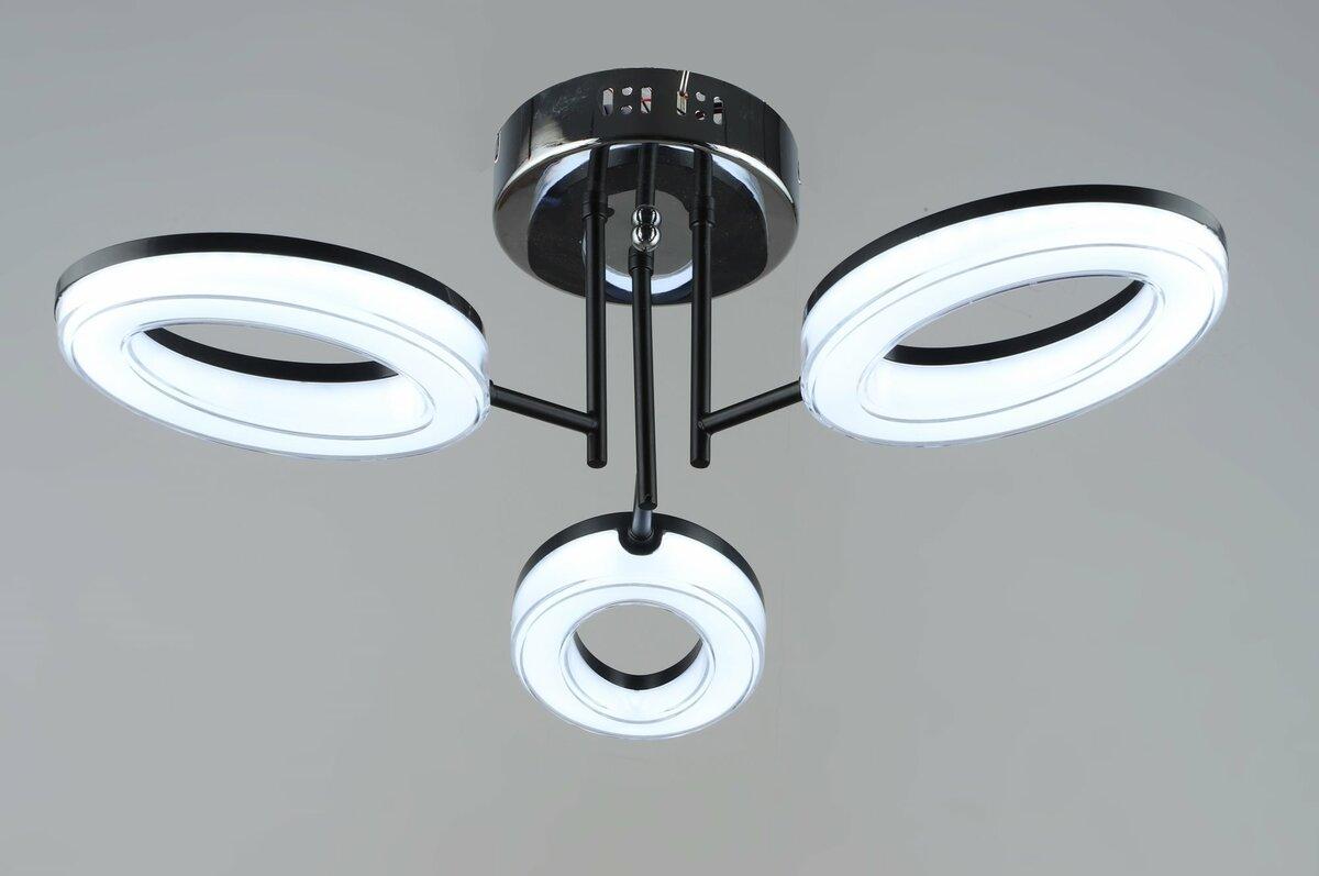 Светильник LED потолочный акриловый Sirius B YH1100/3 BK+CH