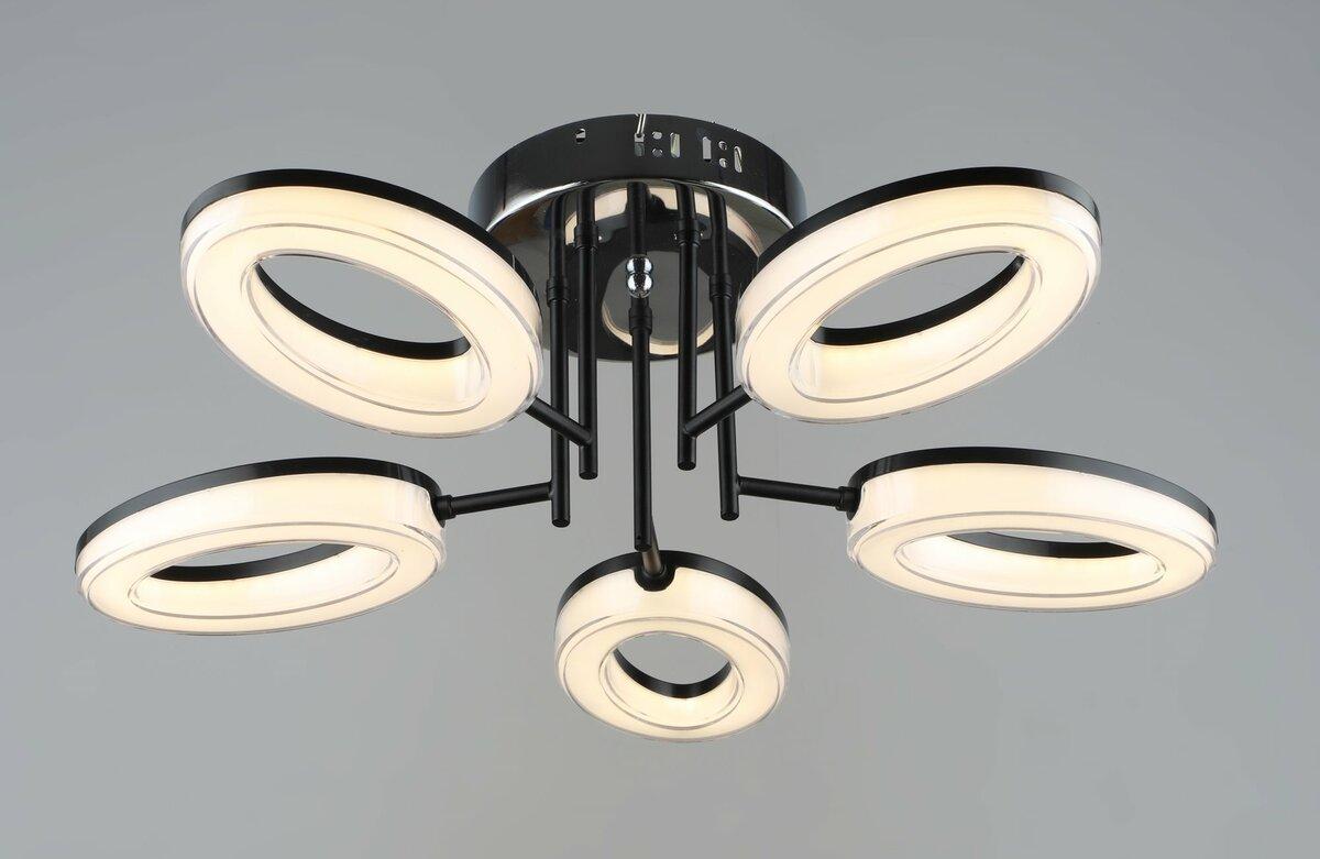 Светильник LED потолочный акриловый Sirius B YH1100/5 BK+CH