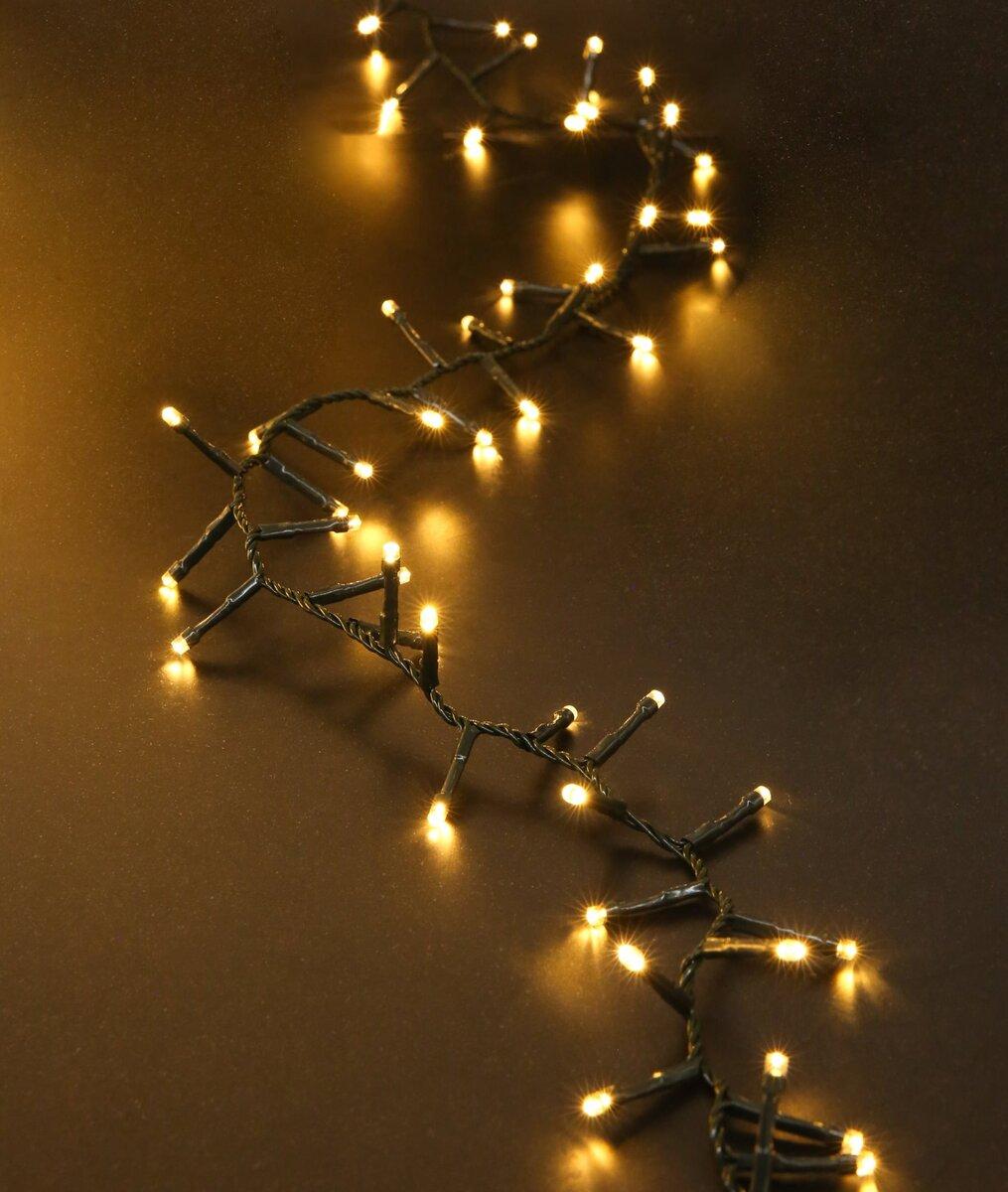 Гірлянда Новорічна світлодіодна «Феєрверк» VALESO багаторежимна, 200 LED, 2.3 м, тепле світло, зелений дріт