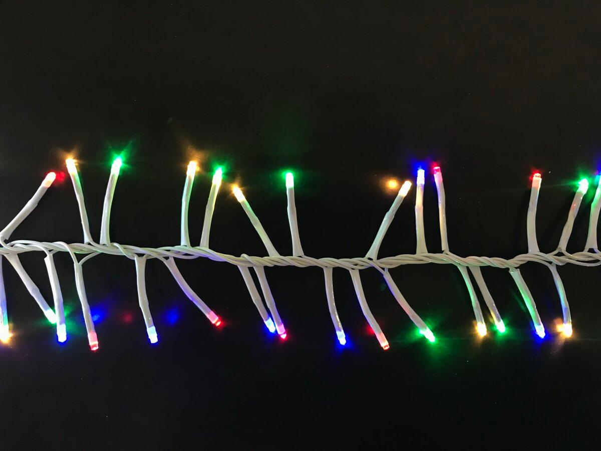 Новогодняя гирлянда LED VALESO Фейерверк 200 RGB Многофункциональная Белый провод LKS5015