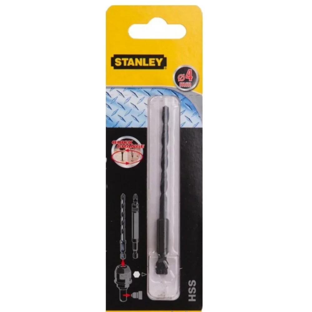 Свердло по металу, дереву, пластику STANLEY SUPER-LOCK з хвостовиком 1/4" 4 х 88/54 мм