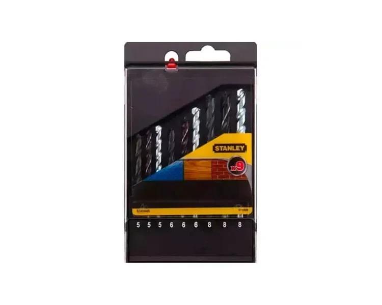 Набор сверл по металлу, дереву, кирпичу STANLEY BASIC 5-8 мм 9 шт.