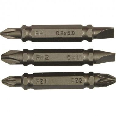 Набор насадок отверток двусторонних STANLEY PH1-SL5 PH2-SL6 PZ1-PZ2 48 мм 3 шт.