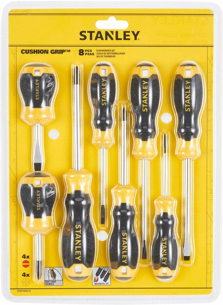 Набор отверток STANLEY Cushion Grip S/DRIVER: 8 шт.