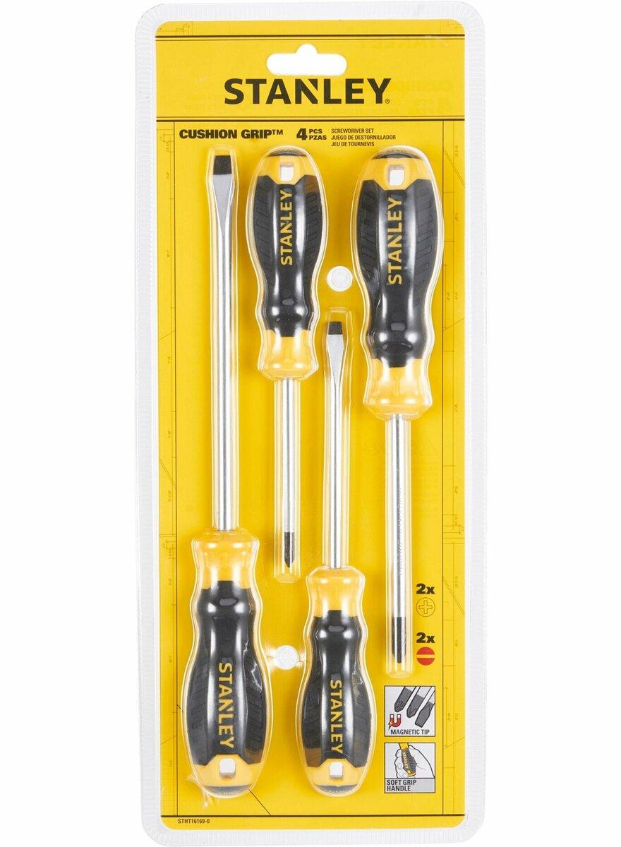 Набір викруток STANLEY "Cushion Grip S/DRIVER" : 4 шт прецизійні