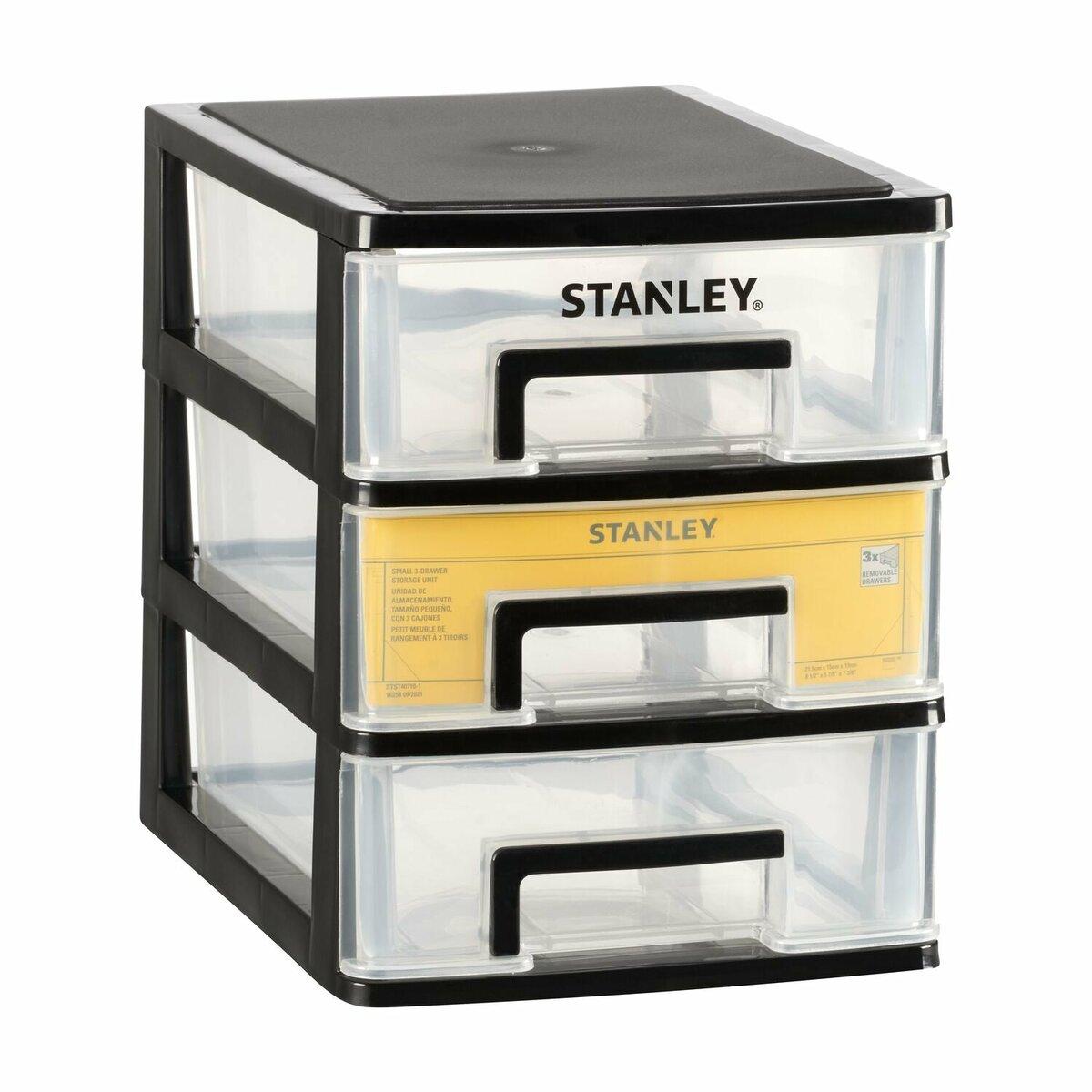 Ящик STANLEY ESSENTIAL L вертикальный с 3 выдвижными секциями, пластиковый, 34 x 25 x 32 см.