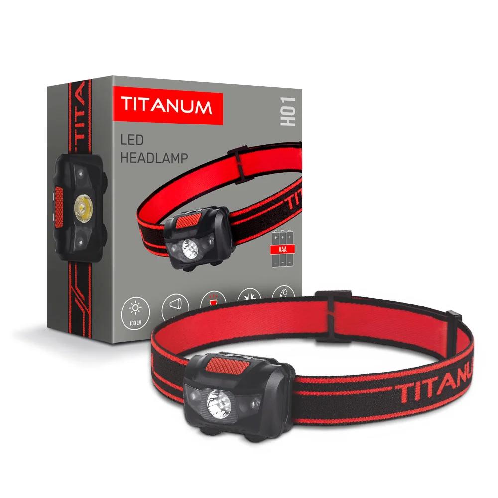 Фонарь налобный светодиодный TITANUM TLF-H01 100Lm 6500K